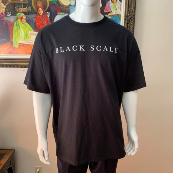 Black Scale Traditional Logo Black T-Shirt - Picture 2 of 7